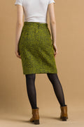 1990s Vintage Christian Lacroix Midi Green High Waisted Sool Woman Skirt size Small/ Vintage Woman Mini Skirt