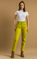 90s Vintage Woman Trussardi Yellow MOMs Denim High Waisted Denim Straight Jeans Pants Trousers Size S Girlfriend Gift/ Vtg Trussardi Jeans