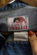 Vintage Fiorucci Denim Jacket, Vintage 2000s Jean Jacket, Vintage Y2K Denim Jacket, Vintage Woman Blue Jacket size Small