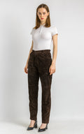 80s Vintage High Waisted Suede Woman Pants size 38/ Vintage woman suede brown trousers/ vintage woman clothing/ vintage woman