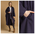 70s Vintage Vtg Rare Dark Blue Navy Bat 100% Wool Long Sleeve Dark Blue Tyrol Maxi Long Style Coat Cape Girlfriend Gift