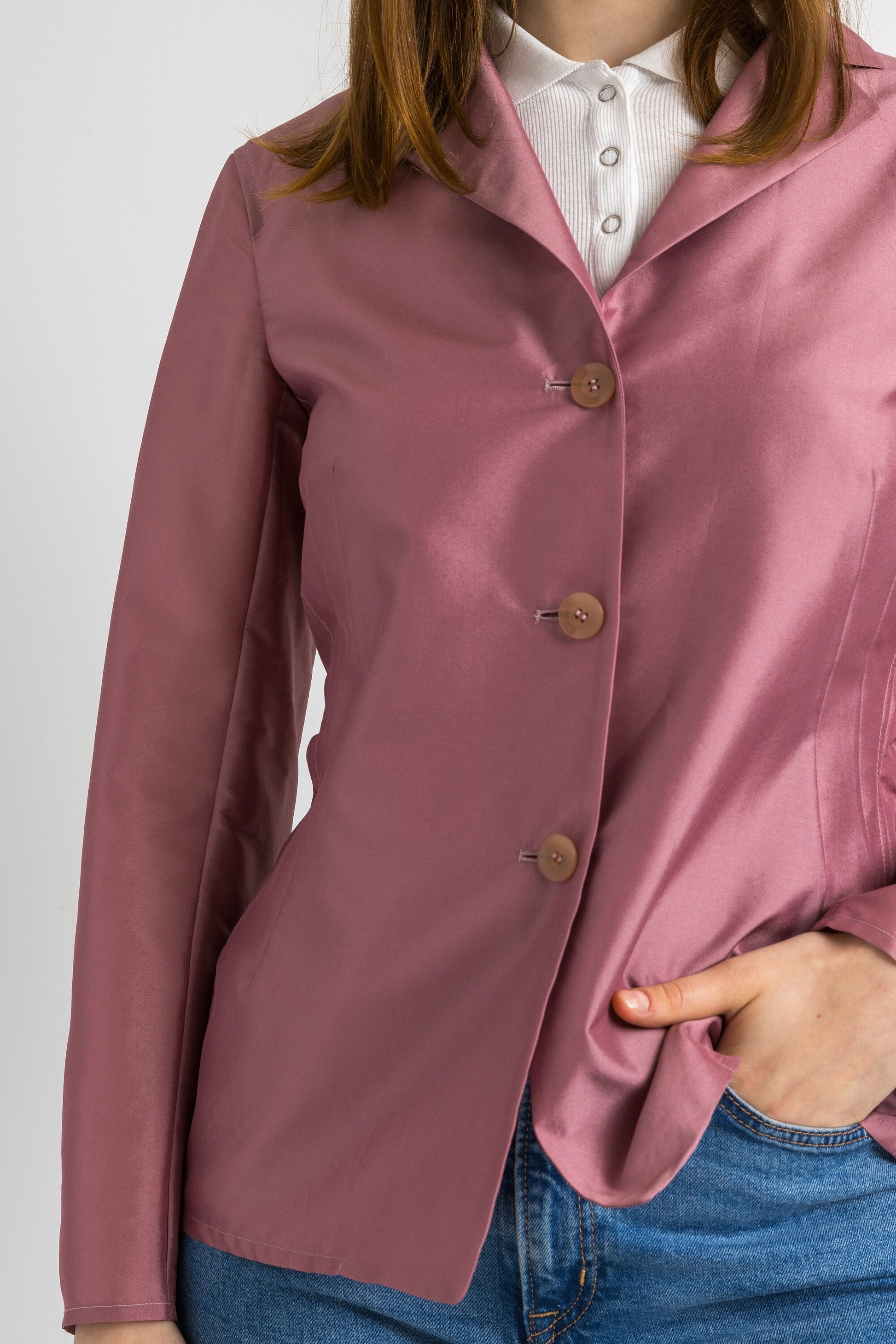 Vintage Jil Sander Blazer Jacket Blazer size Medium/ Vintage Jil Sander Pink Silk Blazer/ Vintage Woman Clothing/ Vintage Woman Blazers