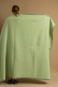 70s Vintage Wool Woolmark Escimo Light Green Heavy Blanket/ Vintage Wool Home Blanket 200 cm 150 cm