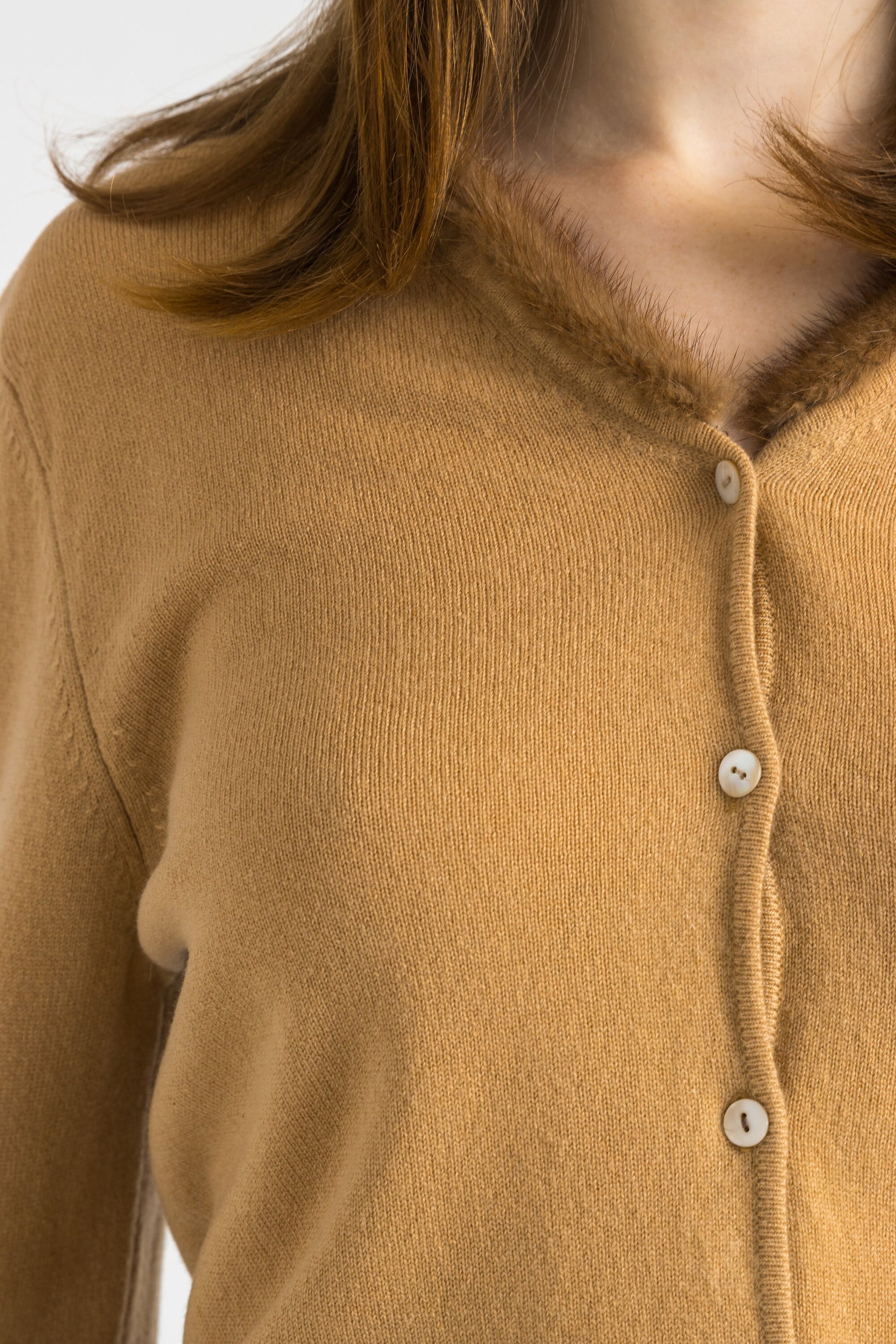 80s Vintage Brown Casual V Neck 100% Cashmere Sweater Jumper Buttons Up Cardigan Present Womans Wear Vintage Clothes Size Medium