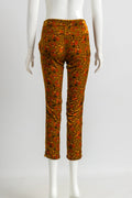 ROSEANNA Abstract Floral Print Pants / Floral Print Velor Skinny Pants / Made in France