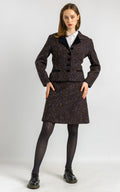 LOUIS FERAUD vintage wool skirt suit, vintage 1980s wool Louis Feraud brown skirt suit, elegant vintage woman blazer suit