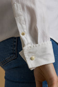 90s Vintage Ralph Lauren White Logo Long Sleeve Buttons Up Woman Shirt in S size/ Vintage Ralph Lauren White Woman Shirt