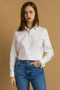 90s Vintage Ralph Lauren White Logo Long Sleeve Buttons Up Woman Shirt in S size/ Vintage Ralph Lauren White Woman Shirt