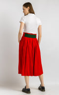 70s Vintage Vtg Austrian Bavarian Folk Linen Maxi High Waited A line Bohemian Skirt Summer Girlfriend Gift Present/ Vintage Skirt