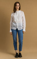 90s Vintage Ralph Lauren White Logo Long Sleeve Buttons Up Woman Shirt in 8 size/ Vintage Ralph Lauren White Woman Shirt