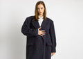 60s Woman Checked Oversized Lambswool Coat Women Vintage 70s fall coat long wool coat outerwear maxi winter coat vintage clothing size M