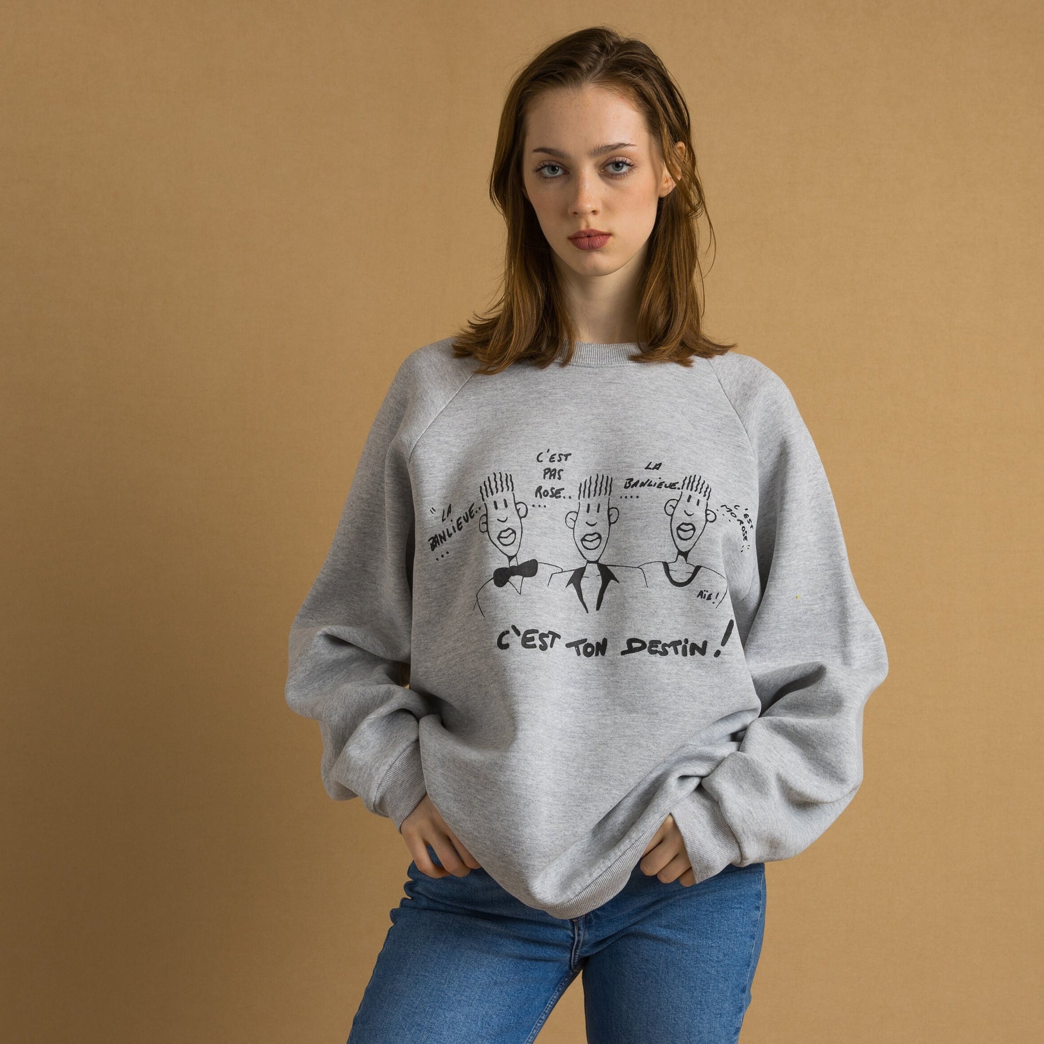 80s Vintage USA Style Logo Graphic Vintage Sweatshirt Long Sleeve Woman Vintage Print Sweater. Vintage Unisex Print Jumper size XLarge