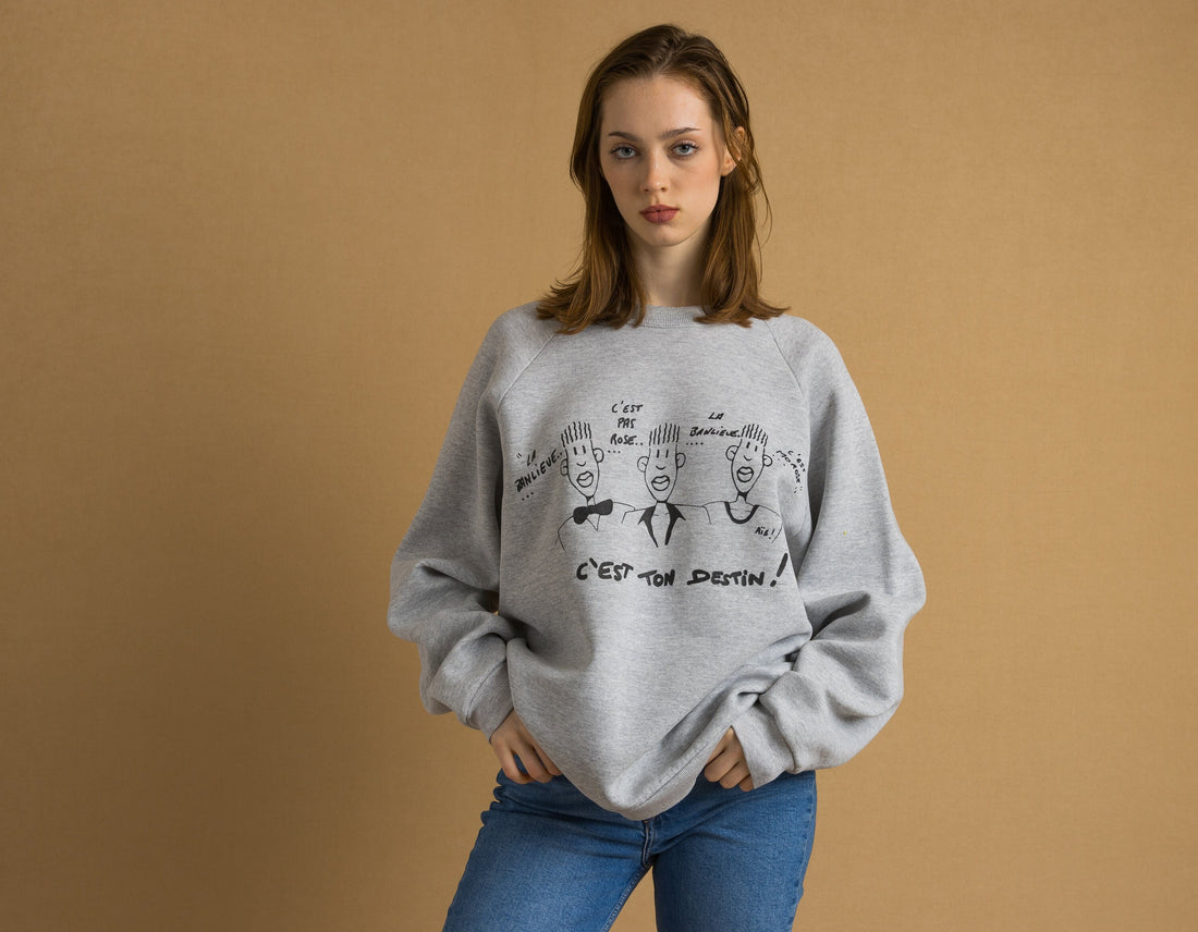 80s Vintage USA Style Logo Graphic Vintage Sweatshirt Long Sleeve Woman Vintage Print Sweater. Vintage Unisex Print Jumper size XLarge