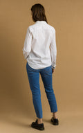 90s Vintage Ralph Lauren White Logo Long Sleeve Buttons Up Woman Shirt in S size/ Vintage Ralph Lauren White Woman Shirt