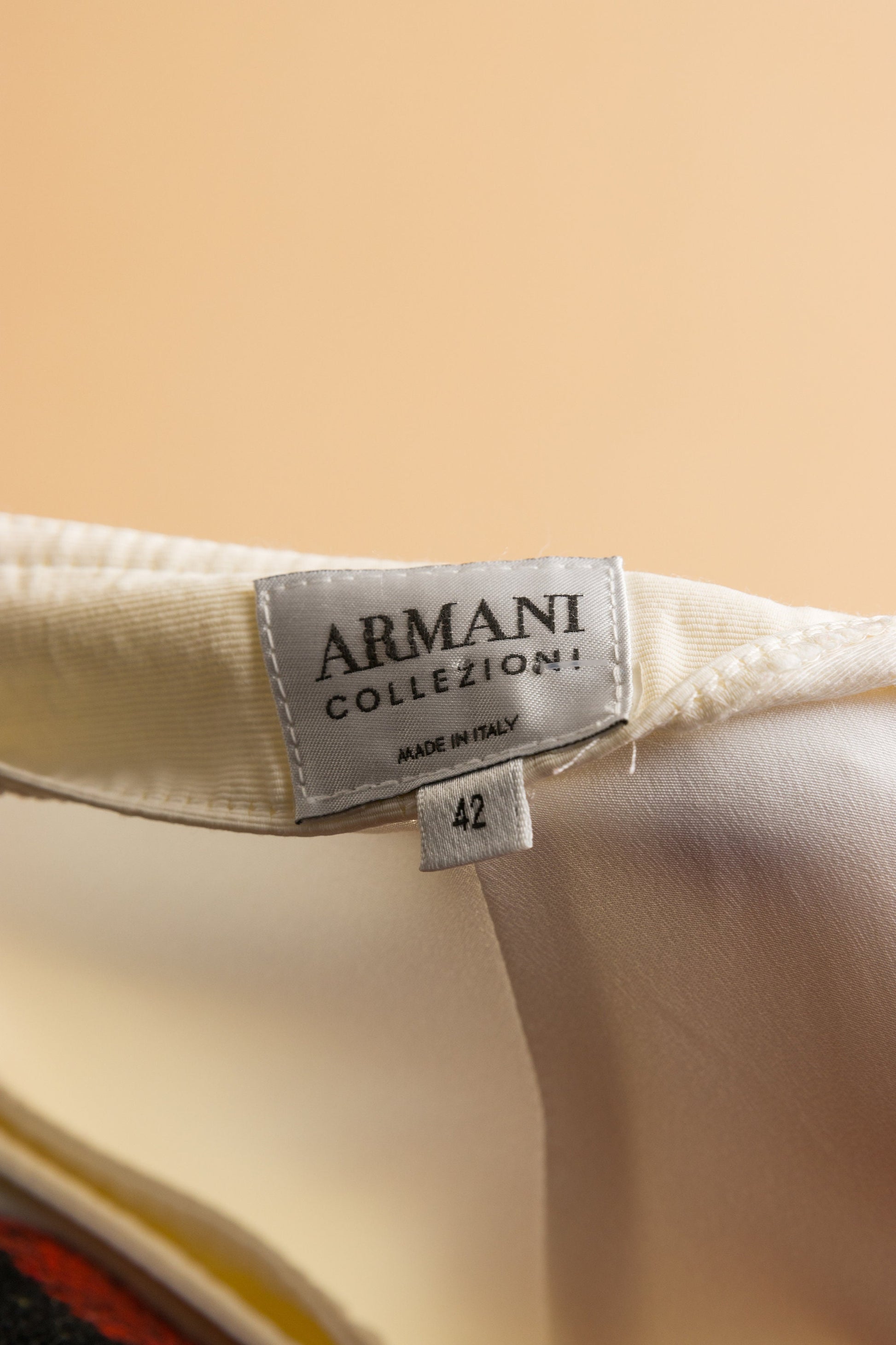 Vintage 90s Armani White Cotton Blend High Waisted Skirt/ Buttons Wrap | Made in Italy | 1990s Armani Designer Skirt