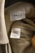 1990s Vintage AKRIS Swiss Vintage beige wool angora blend short fitted blazer jacket S