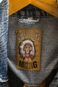 1980 80s Vintage MUSTANG Denim JACKET men size M Blue Acid Wash Casual Wear Unisex Jean