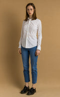 90s Vintage Ralph Lauren White Logo Long Sleeve Buttons Up Woman Shirt in 2 sizes/ Vintage Ralph Lauren White Woman Shirt