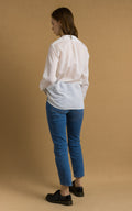 90s Vintage Ralph Lauren White Logo Long Sleeve Buttons Up Woman Shirt in 8 size/ Vintage Ralph Lauren White Woman Shirt