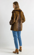 70s Vintage Rare Woman Retro Fur Midi Coat size S Small/ Vintage Woman Winter Maxi Coat/ Vintage Woman Winter Coat