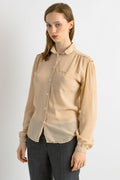 Giorgio Armani Blouse, 80s Armani Blouse, Silk Button Up Shirt, Vintage Italian Armani Couture, Rare Y2K Designer Silk Top