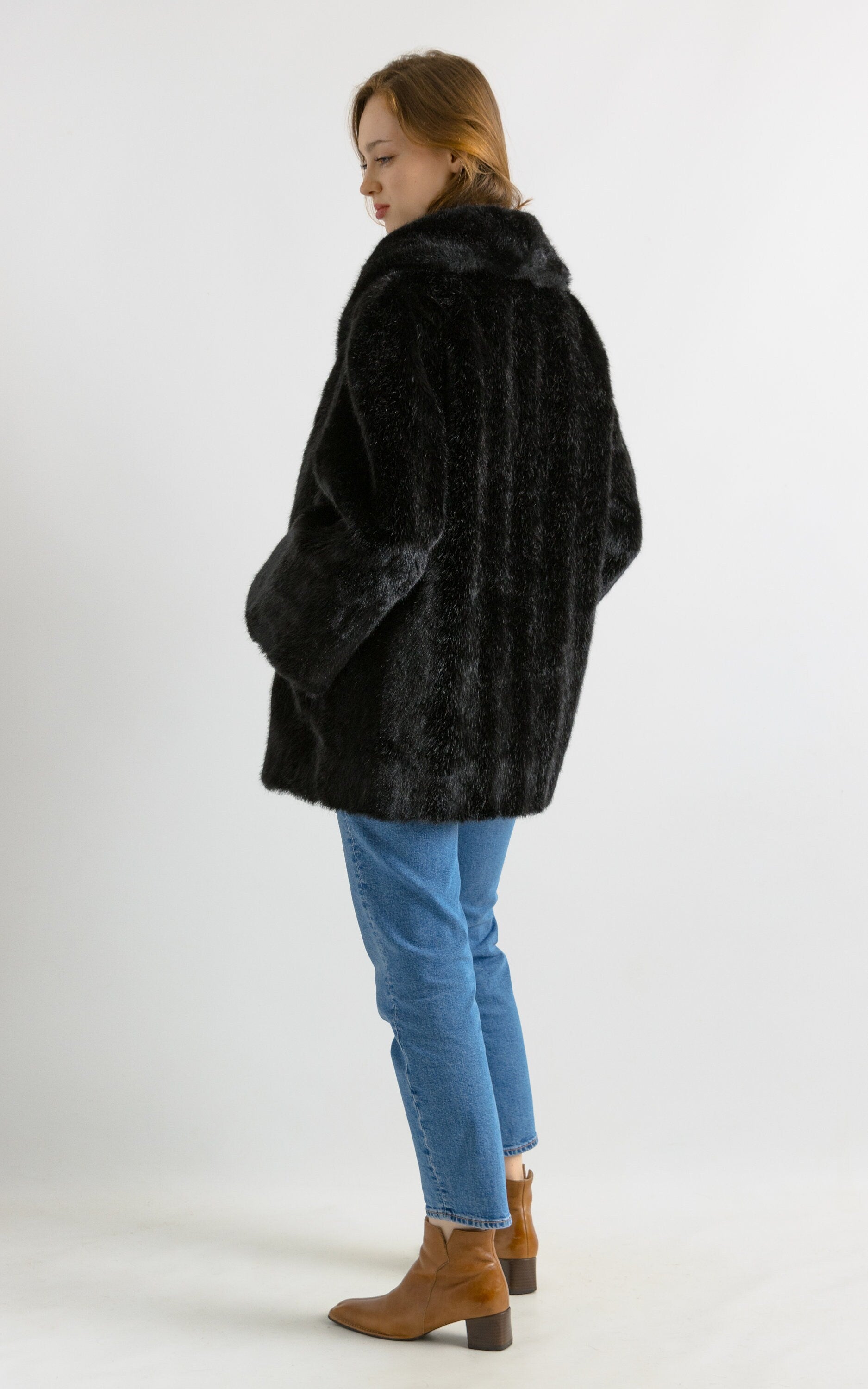 80s Faux Fur Coat, Vintage Fur Coat, Faux Fur Coat, Rare Fur Coat, Fluffy Fur Coat, 80s Winter Coat, Handmade, Size Small