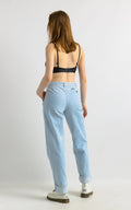 90s Vintage Woman Light Blue MOMs Denim High Waisted Denim Straight Jeans Pants Trousers Size M Girlfriend Gift/ Vintage Jeans