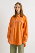 Vintage Ralph Lauren Orange Cotton Logo Long Sleeve Buttons Up Unisex Shirt/ Vintage Ralph Lauren Unisex Orange Large Man Shirt