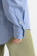 Vintage Ralph Lauren Blue Cotton Logo Long Sleeve Buttons Up Unisex Shirt/ Vintage Ralph Lauren Blue Checked Large Man Shirt