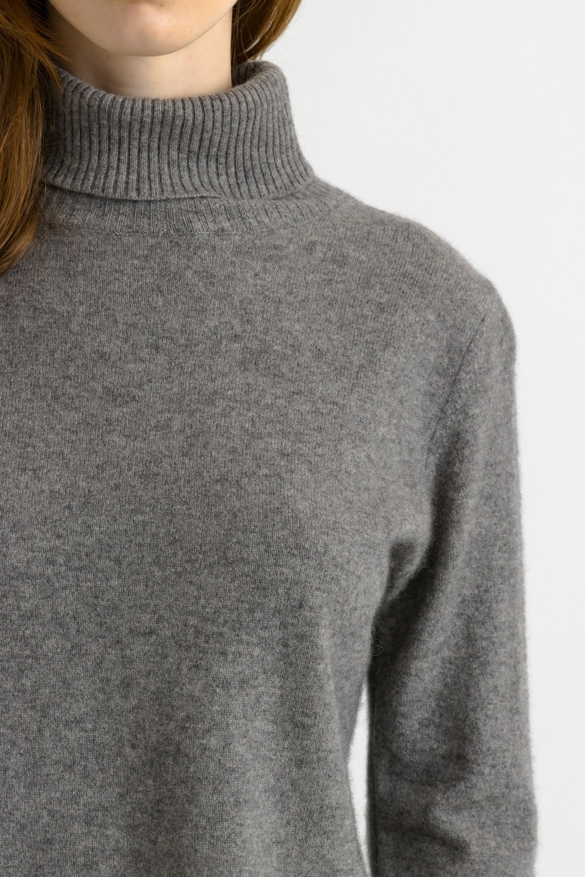 80s Vintage Cashmere Gray Turtleneck Oldschool Knitwear Sweater Oversized Pullover Jumper Girlfriend Gift Size Medium