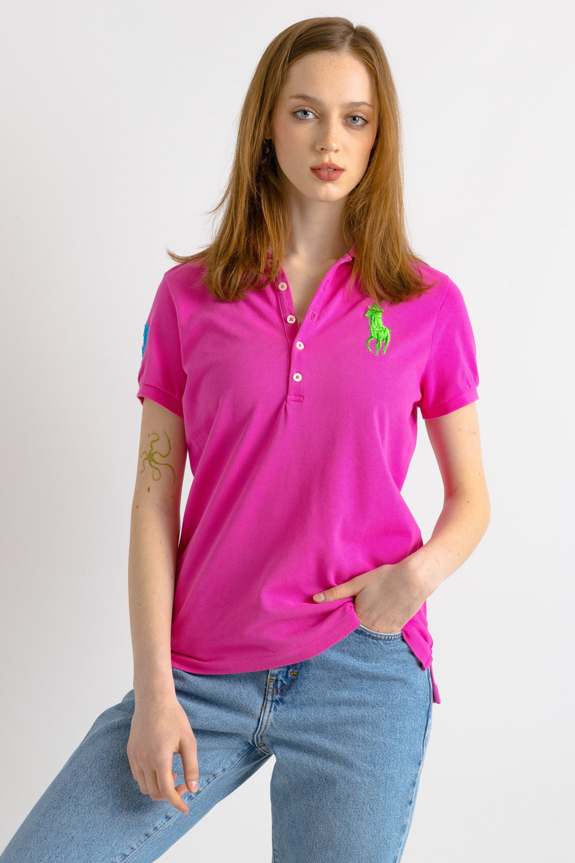 Vintage Woman Ralph Lauren Polo Classic Short Sleeve Polo Tshirt size L Large / Vintage Woman Polo Tshirt/ Vintage Woman Ralph Lauren