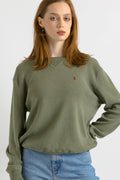 Vintage Ralph Lauren Green Cotton Long Sleeve Unisex Pullover/ Vintage Ralph Lauren Unisex Green Small Man Sweater