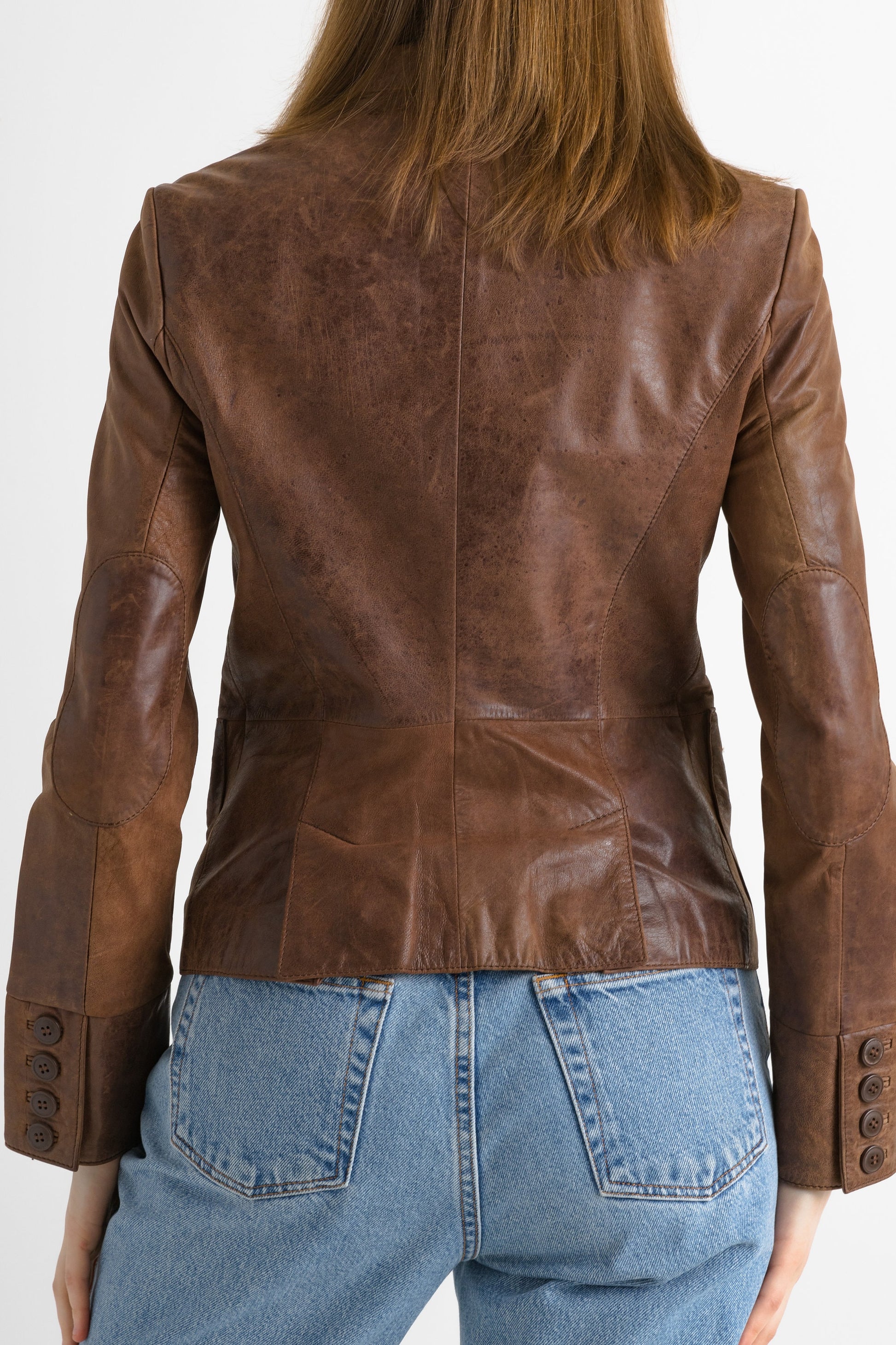 Leather Moto Jacket Women Vintage 80s Bomber Biker Jacket edgy Brown Motorcycle 80s Grunge Jacket Brown Leather Jacket Size S