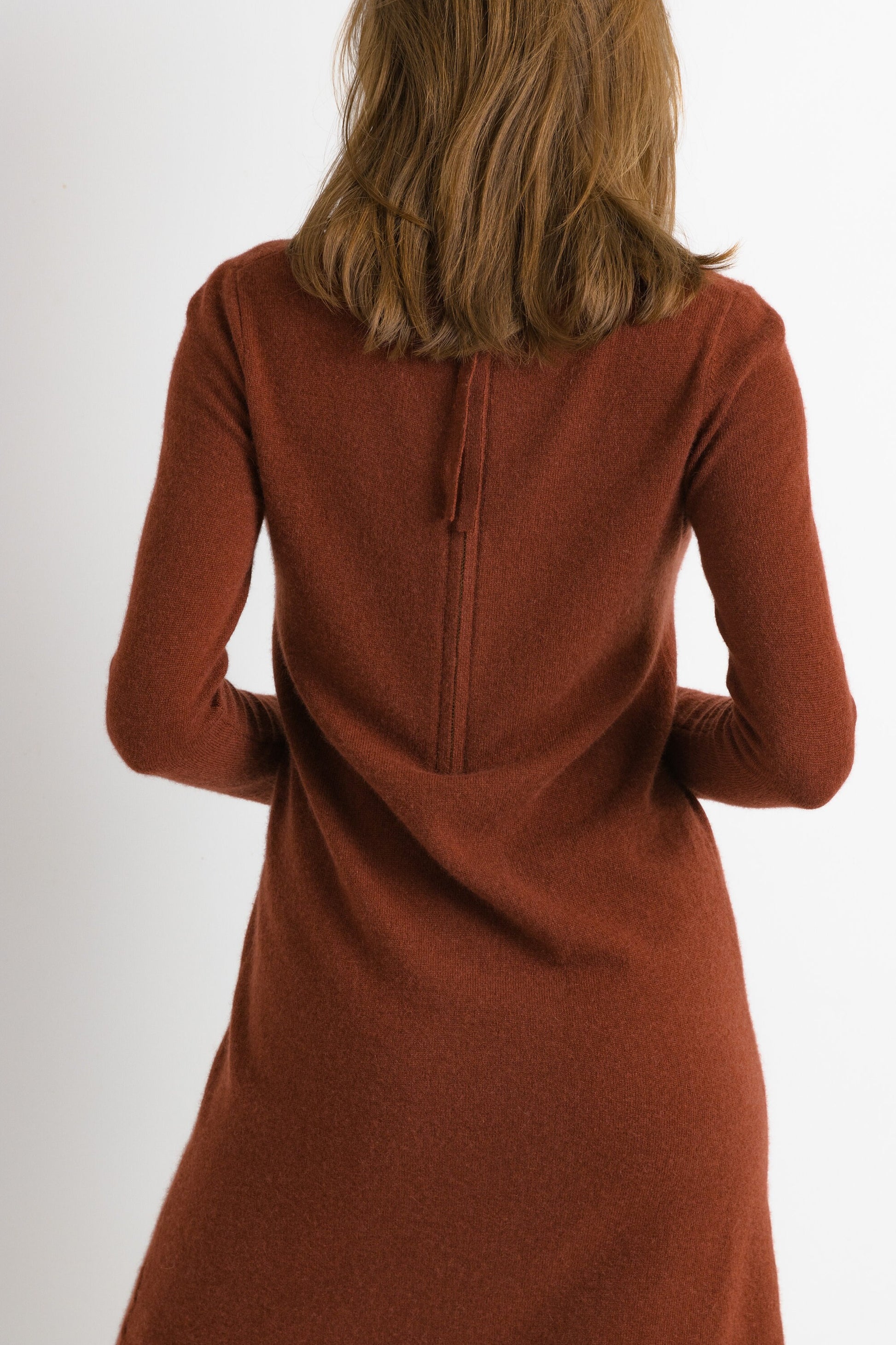 90s Vintage Cashmere Wool Brown Mini Pencil Mini Length Warm Dress size XS XSmall/ Vintage Small Brown Wool Dress/ Y2k Dress