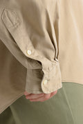 Vintage Ralph Lauren Beige Cotton Logo Long Sleeve Buttons Up Unisex Shirt/ Vintage Ralph Lauren Unisex Beige Large Man Shirt