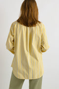 Vintage Ralph Lauren Yellow Cotton Logo Long Sleeve Buttons Up Unisex Shirt/ Vintage Ralph Lauren Yellow Striped Large Man Shirt