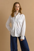 Vintage Calvin Klein White Cotton Long Sleeve Buttons Up Unisex Shirt/ Vintage Calvin Klein Unisex White Small Man Shirt