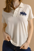 Vintage Woman Ralph Lauren Polo Classic Short Sleeve Polo Tshirt size L Large / Vintage Woman Polo Tshirt/ Vintage Woman Ralph Lauren