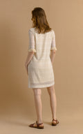 3.1 Phillip Lim Ivory Beige Lace Crochet Mini Shift Dress Size 8 Rayon Blend Bride Dress