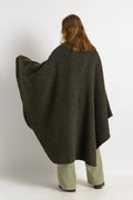 70s Vintage Vtg Rare Mohair and Wool Tyrol Bavarian Long Sleeve Gray Midi Buttons Up Long Style Coat Cape Girlfriend Gift