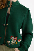 Original 1970s Tyrol Austrian/Bavarian Style Cardigan,Embroidered Folk/Cottagecore Knitwear/Jacket size Small