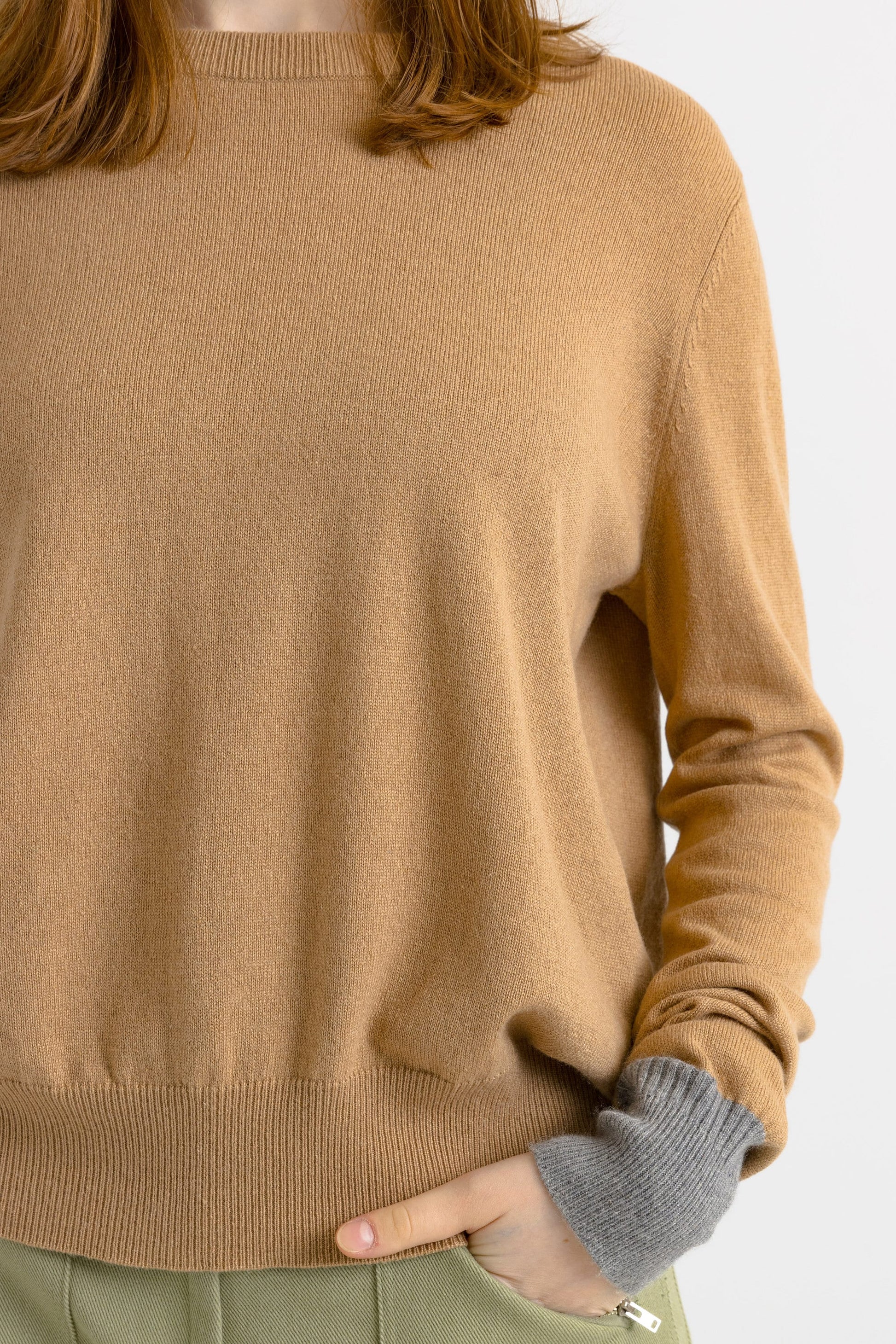 Vintage 90s Knit Sweater. Womens Jumper Beige Cashmere Silk Jumper Minimalist Sweater Knitwear Old Money 90s Sweater . size Small