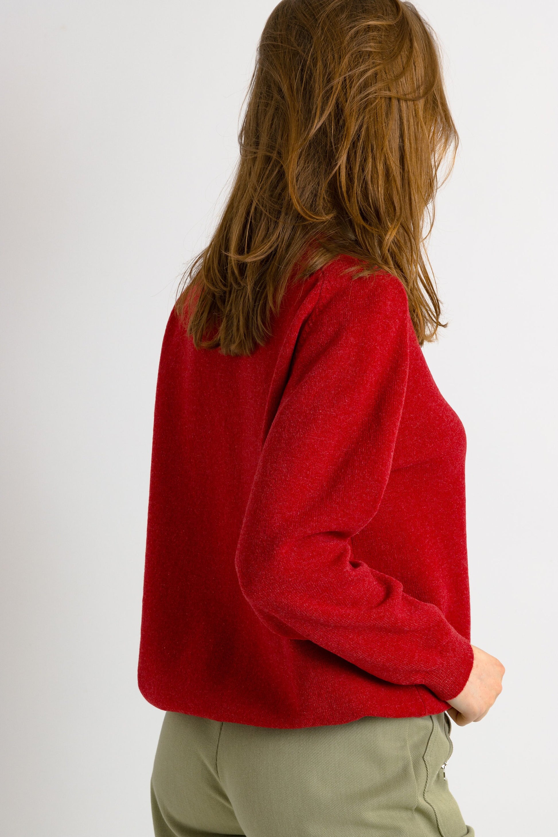 Vintage 90s Knit Sweater. Womens Jumper Red made in Scotland Jumper Minimalist Sweater Knitwear Old Money 90s Sweater . size Medium