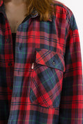 Vintage Levis Checked Padded Lined Shirt Buttons Up Down Red Tab Unisex Rave Top size Large