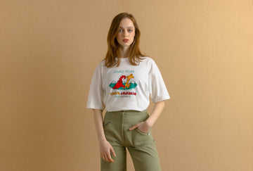 1991 SWITCHER Vintage Graphic Print White Cotton Tee Shirt T-shirt/ Vintage White Graphic Print Tee