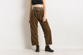 80s Vintage High Waisted Leather Woman Pants size Medium/ Vintage woman leather brown trousers/ vintage woman clothing/ vintage woman