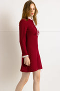 00s Preloved Woman Sandro Mini Maroon Dress size Small