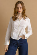 90s Vintage Max Mara Classic Buttons Up White Shirt Blouse