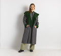 70s Vintage Vtg Rare 100% Wool Tyrol Bavarian Long Sleeve Gray Midi Buttons Up Long Style Coat Girlfriend Gift