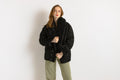 80s Vintage Suede Sheepskin Leather Shearling Fastens Coat size Large/Vintage Leather Shearling Coat/Vintage Woman Winter Suede Coat